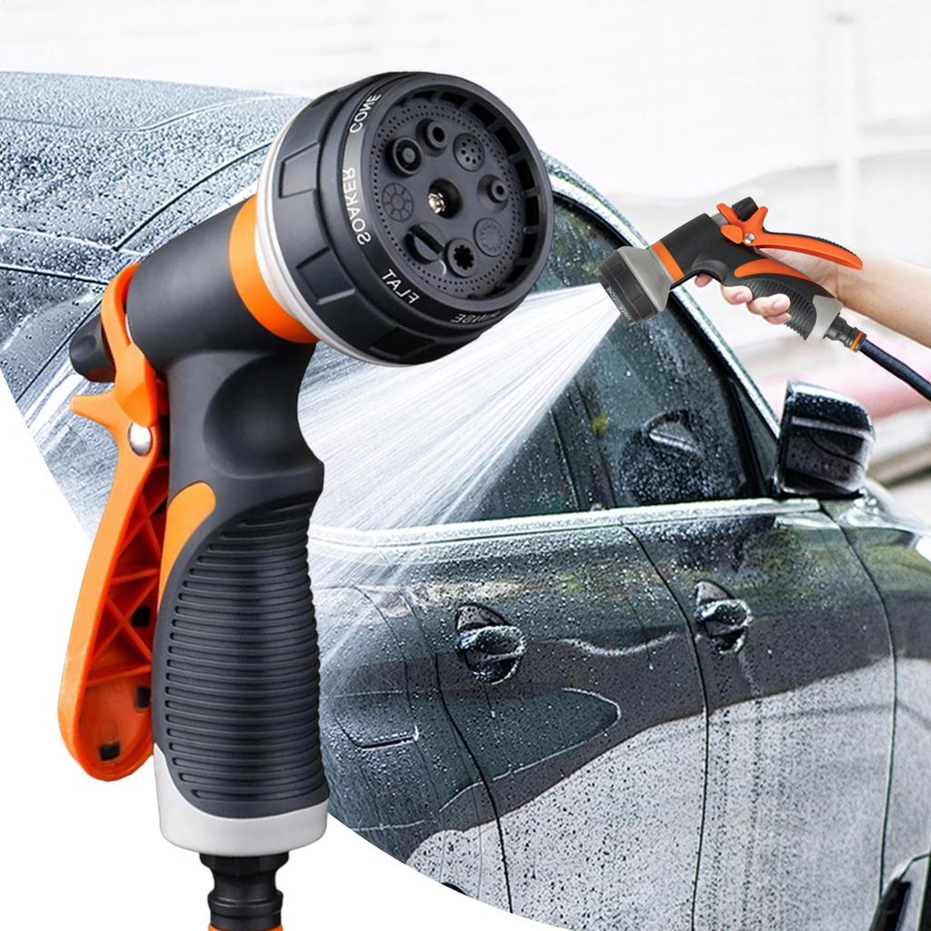 Hose Nozzle Nozzle For Hose Outdoor High Pressure Irrigation Attachment Head With 8 Adjustable Spray Patterns For Showering Pets