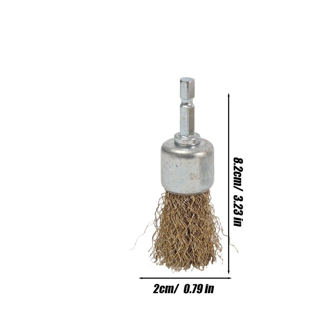 Hex Handle Electric Steel Wire Brush Stainless Steel Wire Brushes Silver Gold Rust Removal Polishing Wheel Brush Cleaning Tools