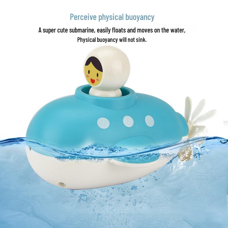 Wind-Up Water Spray Submarine Toy for Kids - Summer Bath & Shower Fun
