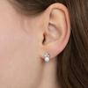 (Silver 925) Triple Cubic Pearl Drop Earrings EC3304