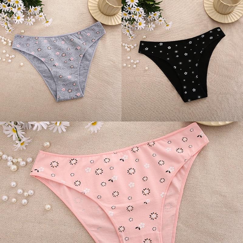 

3 шт./компл. хлопковые бесшовные трусики для женщин с жаккардовым узором, женские трусики, нижнее белье, женские трусы, однотонные интимные трусики для женщин S