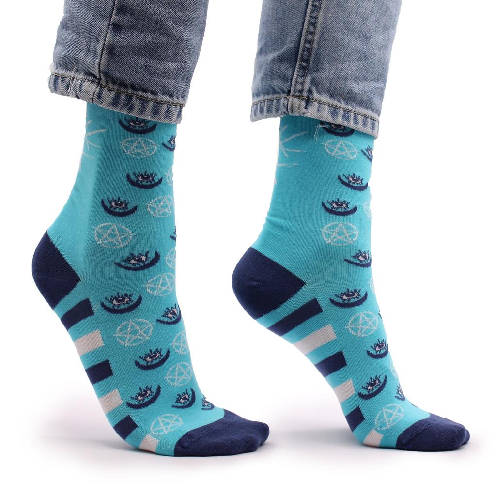 Pentagram Socks Evil Eye Small-Medium
