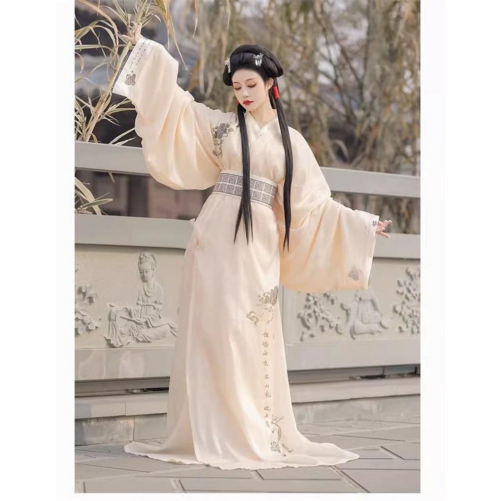 Chinese Spring And Autumn And Warring States Period Style Hanfu, Ma Shan Chu Tomb Restoration Tailed Women's Set