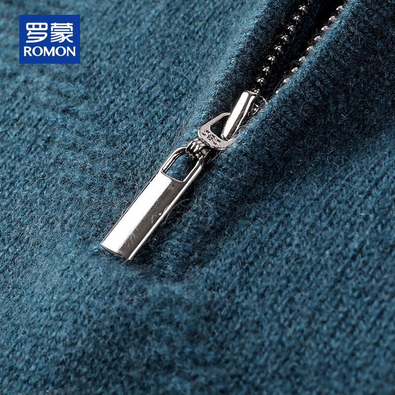 ROMON Men's 100% Cashmere Half-Zip Pullover Sweater