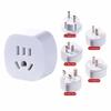 Flame Retardant Plastic Travel Wall Plug Adapter for AU, US, JP, UK, EU Worldwide Travel