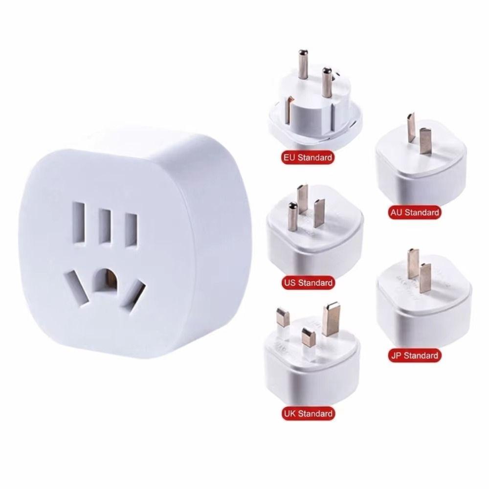 Flame Retardant Plastic Travel Wall Plug Adapter for AU, US, JP, UK, EU Worldwide Travel