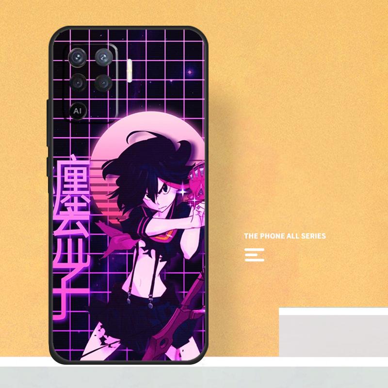 Vaporwave Glitch Anime Case For Oppo A40 A60 A80 A78 A98 A58 A38 A18 A54 A74 A94 A96 A76 A16 A15 A17 A57 A5 A6 Pro