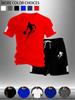 Unisex Men's Mesh Short Sleeve Summer Sports Set: Trendy European-American Casualwear
