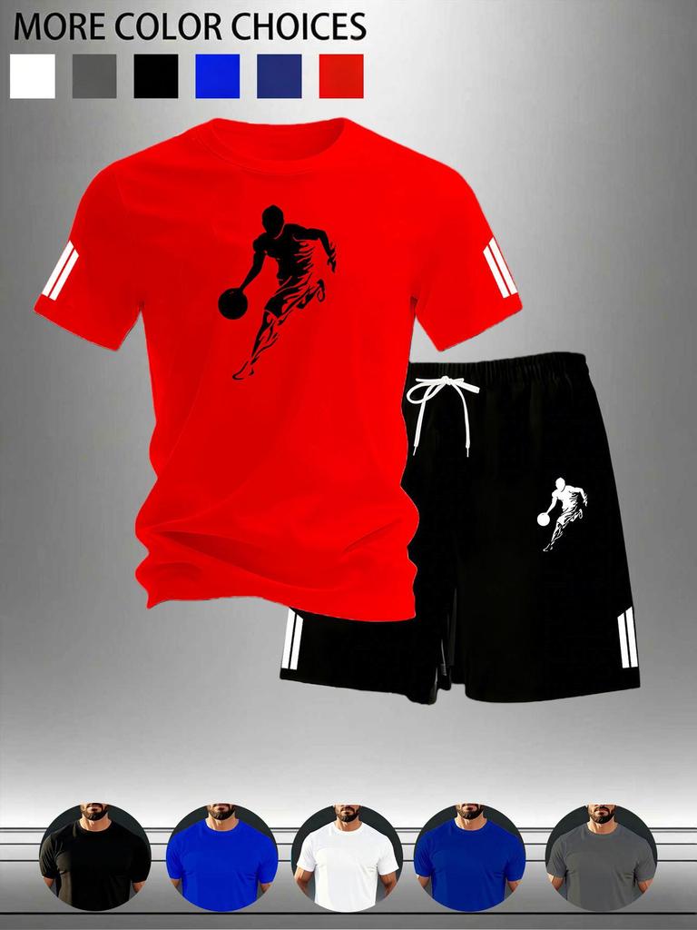 Unisex Men's Mesh Short Sleeve Summer Sports Set: Trendy European-American Casualwear