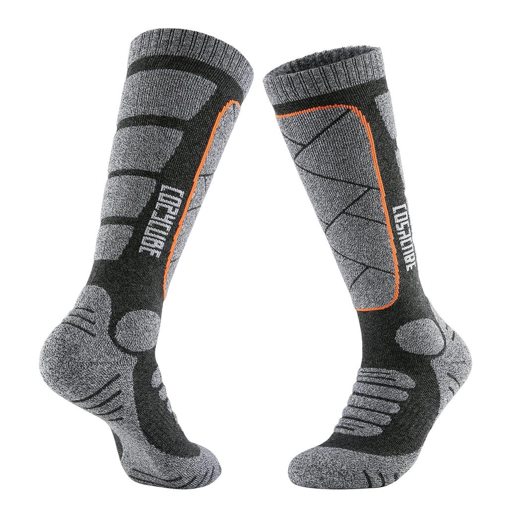 cozycube Ski and Snowboard Antibacterial and and Comfortable for Outdoor Unisex Socks, Odor-Resistant, Warm, Breathable, Sweat-Wicking, Quick-Drying,