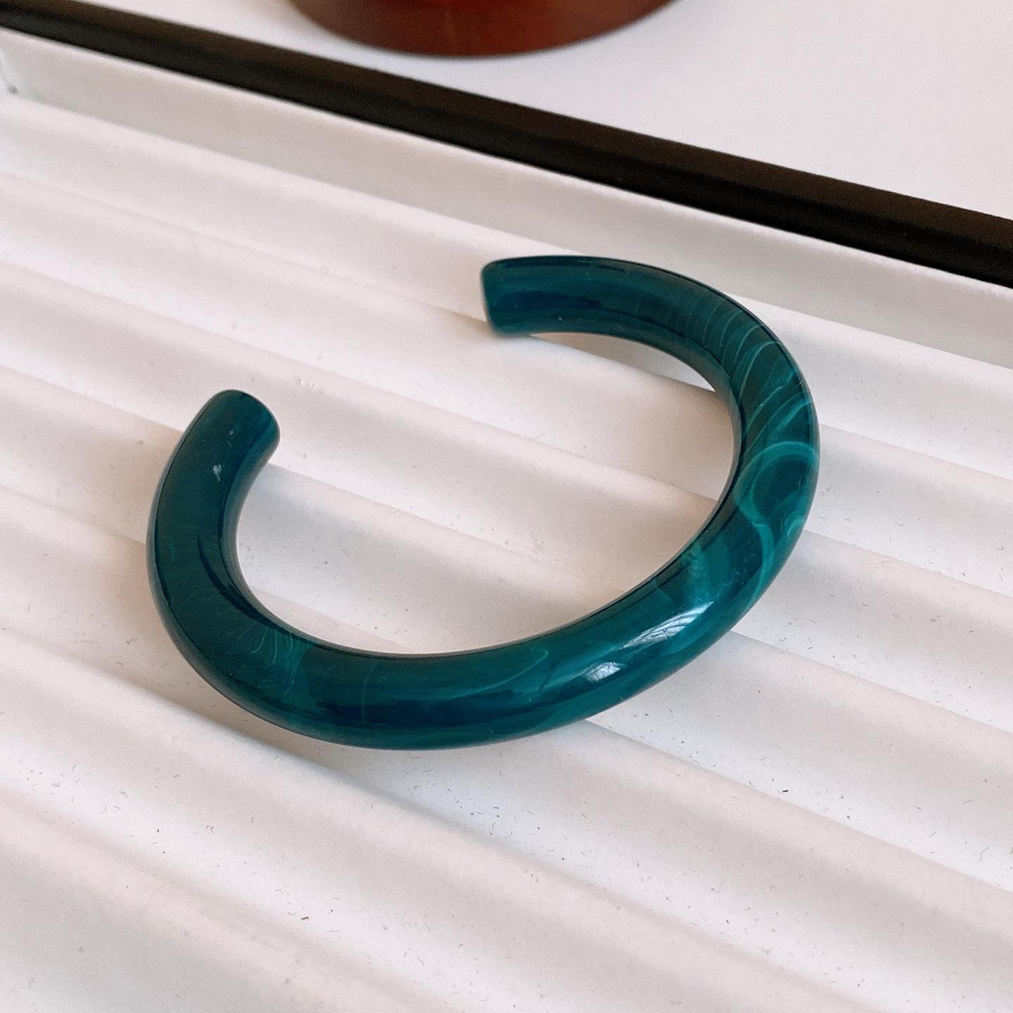 Европейский и американский преувеличенный бирюзово-синий смоляной неровный геометрический браслет нишевый дизайн персонализированный браслет простое украшение