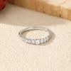 Exquisite Round Moissanite Ring 925 Sterling Silver Trendy Wedding Engagement Band Rings For Women Fine Jewelry
