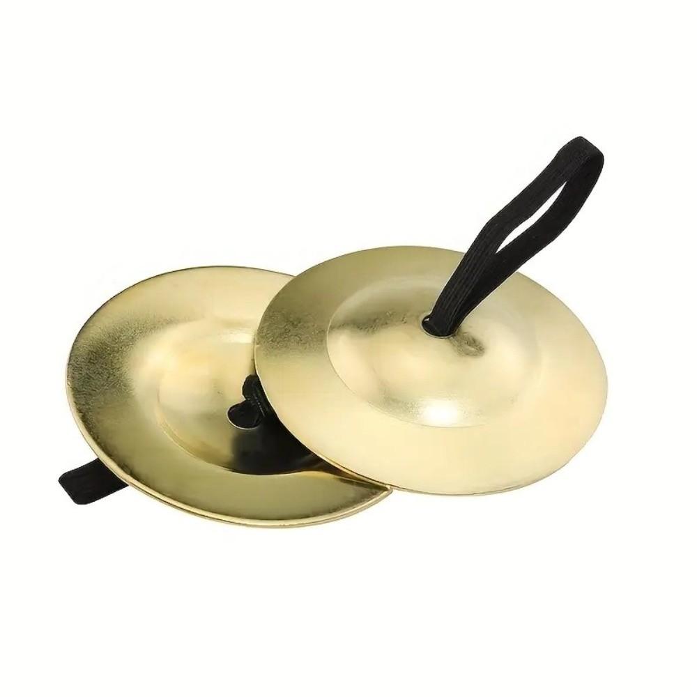2Pcs Mini Finger Cymbal Portable Percussion Instrument Durable Finger Dial Pads  Dancing Accessories
