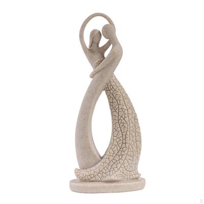 Abstraktní pár socha Pryskyřice figurka Minimalistická umělecká řemesla Objímání pro