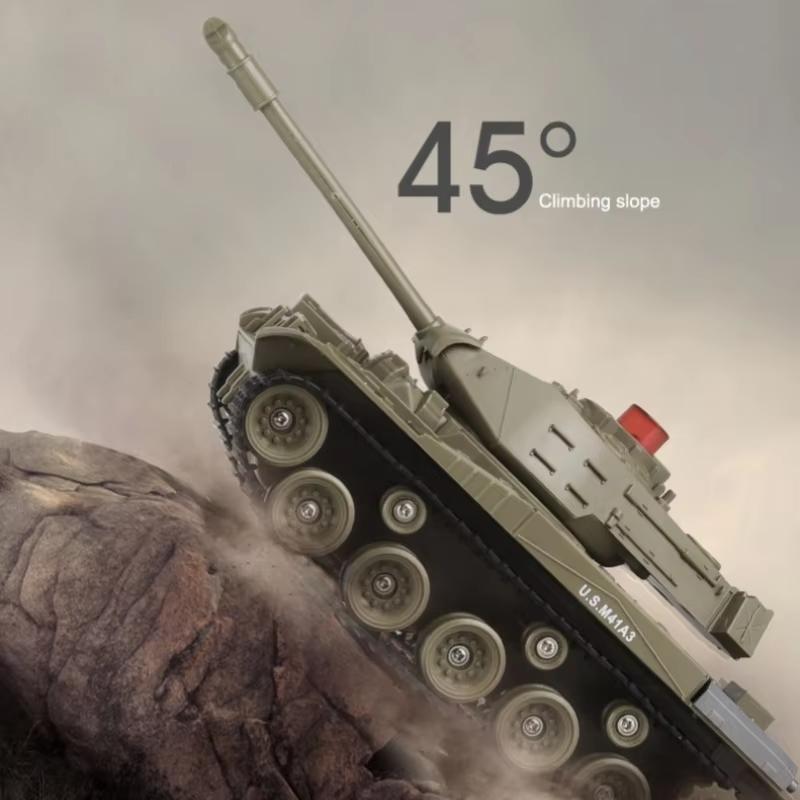 2024 Ny RC Tankmodell Leketøy 2,4G Fjernkontroll Programmerbar Spor Tank Lydeffekt Militær Tank 1/30 Fjernkontroll Billeketøy Passer for gutter Gave