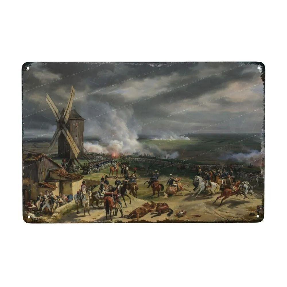 Oil Painting Style Retro Characters Landscapes Metal Tin Sign Wall Poster