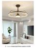 Crystal Luxury Silent Ceiling Fan with Light for Master Bedroom or Restaurant