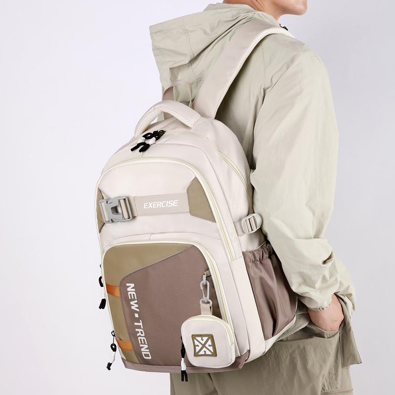 Plecak Ucznia Liceum Blok Kolorystyczny Duża Pojemność Wytrzymały Plecak