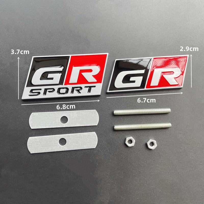 3D Metal GR Logo Car Front Grill Emblem Trunk Badge For Toyota Yaris CH R RAV4 Corolla Revo Hilux GR Sport Sticker Accessories HH0
