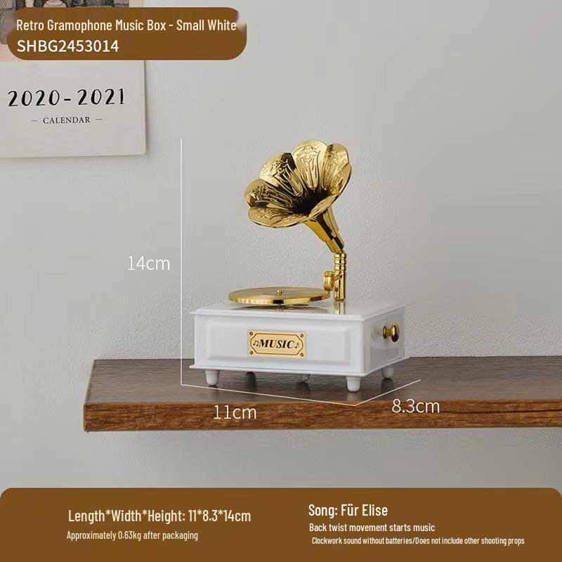 European Retro Vinyl Record Phonograph Music Box - Home, Bar & Cafe Decorative Ornament