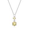 [FANCIME] Women's Necklace "Tria" Citrine (November Birthstone) Three Sparkles Lucky Charm Silver Women's Accessory Mother's Day Birthday Christmas Gi