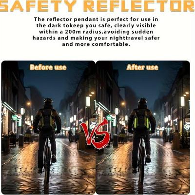 2pcs Reflective Safety Strap for Night Running & Walking Adjustable Belt for Backpacks Arms Legs Reversible Light Up Band for Jogging Cycling