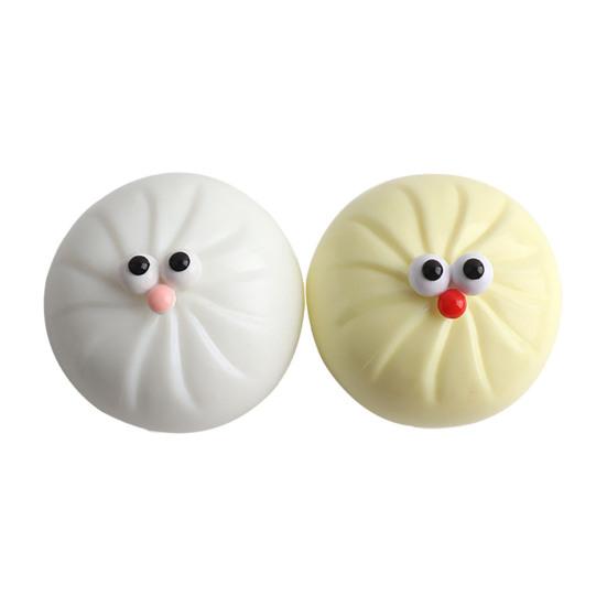 Cartoon Steamed Bun Toy Anti-anxiety Simulated Dumpling Squeeze Sensory Fidget Toy Slow Rising Stress Relief Dough Ball Hand Toy