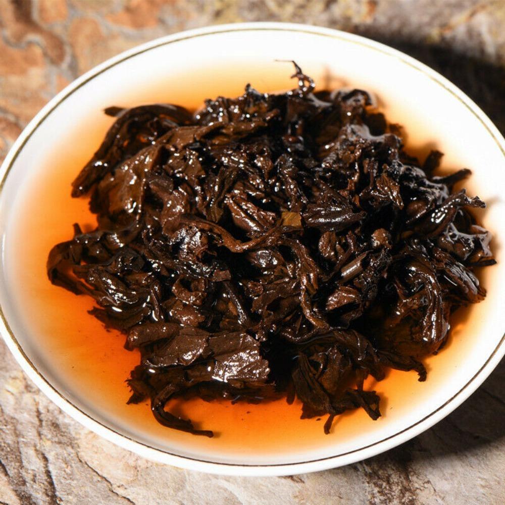 357g Yellow Seal Pu'er Cooked Tea Cake Ripe Pu erh Black Tea Healthy Drink