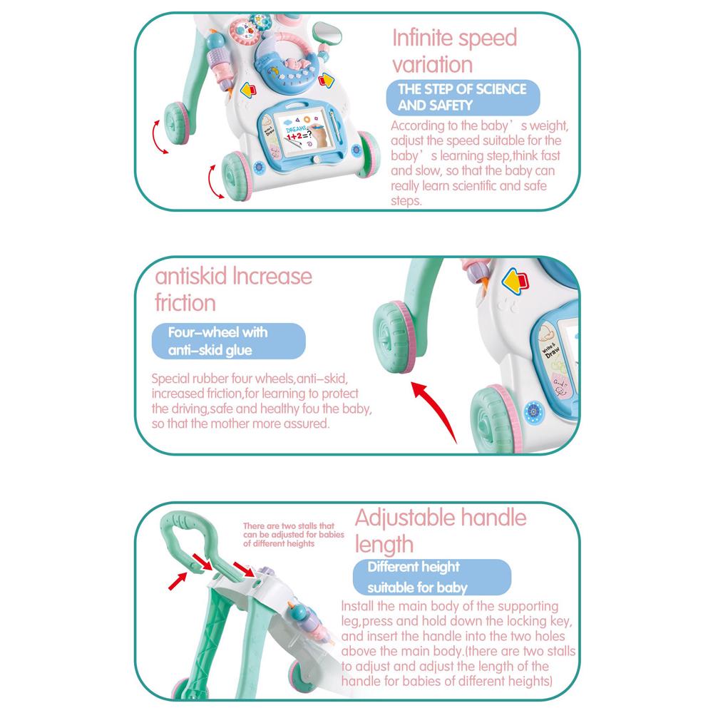 Baby Walker Multifuctional Kleinkind Walker Sitzen-zu-Stehen Lernen Walker Spielzeug