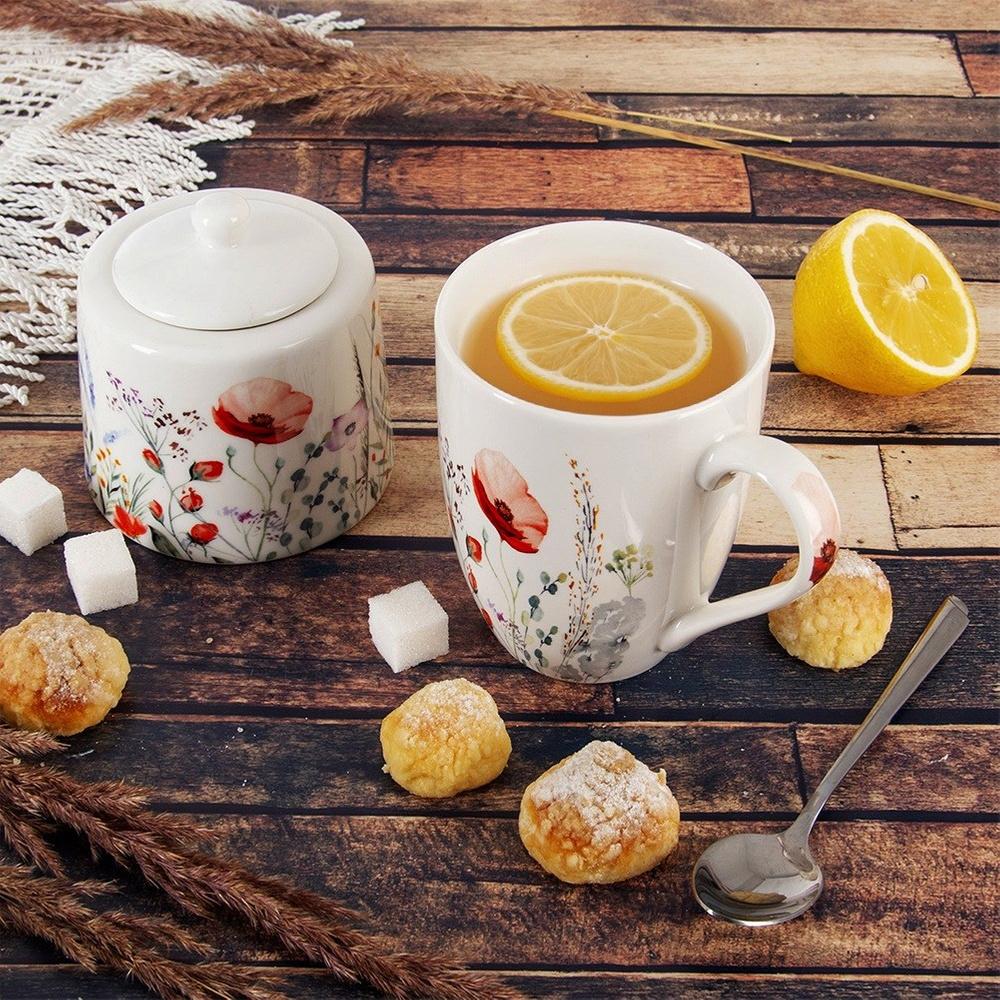 MAKI White Porcelain Sugar Bowl 320 Ml
