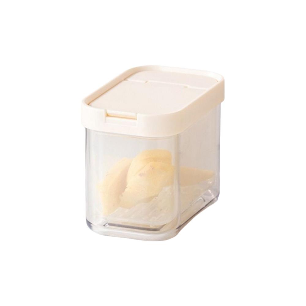 Plastic Food Storage Box Draining Refrigerator Fresh-Keeping Box Refrigerator бежевый