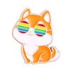 Fun Colorful And Animal Brooches With Rainbow Rabbit Fox And Frog Designs For Creative Gift Giving