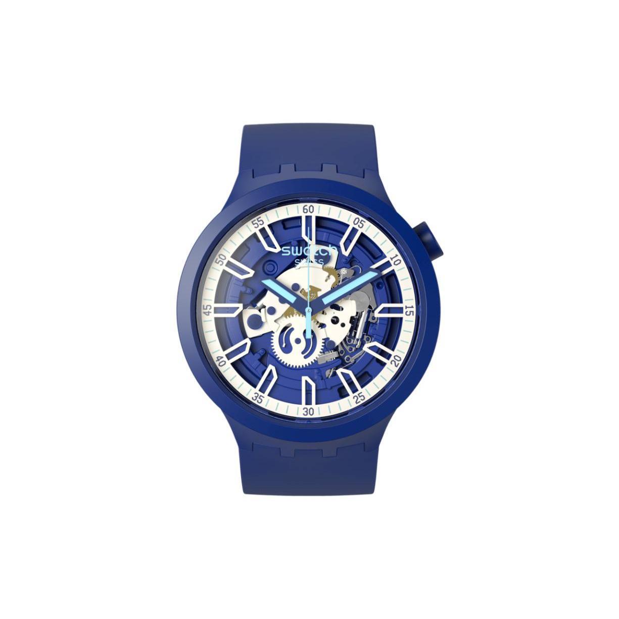 SWATCH Unisex Big Bold Series 47mm Blue Watch SB01N102 SB01N102 Blue