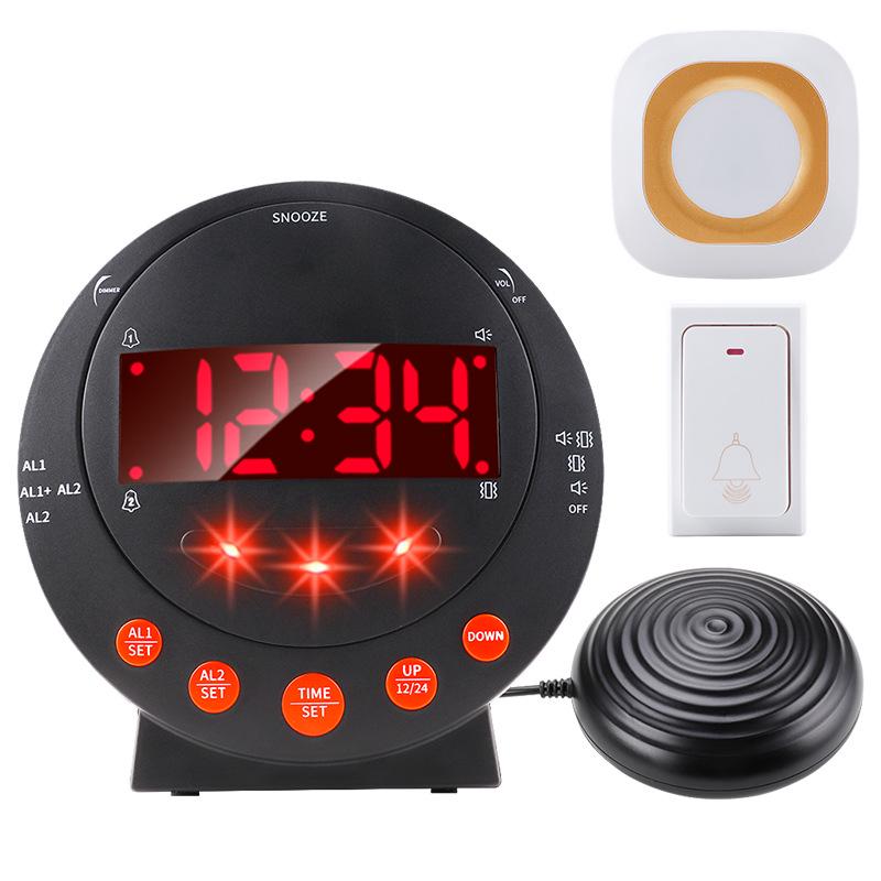 Multi-Function LED Digital Alarm Clock with Strong Vibration and Flashing Light Reminder