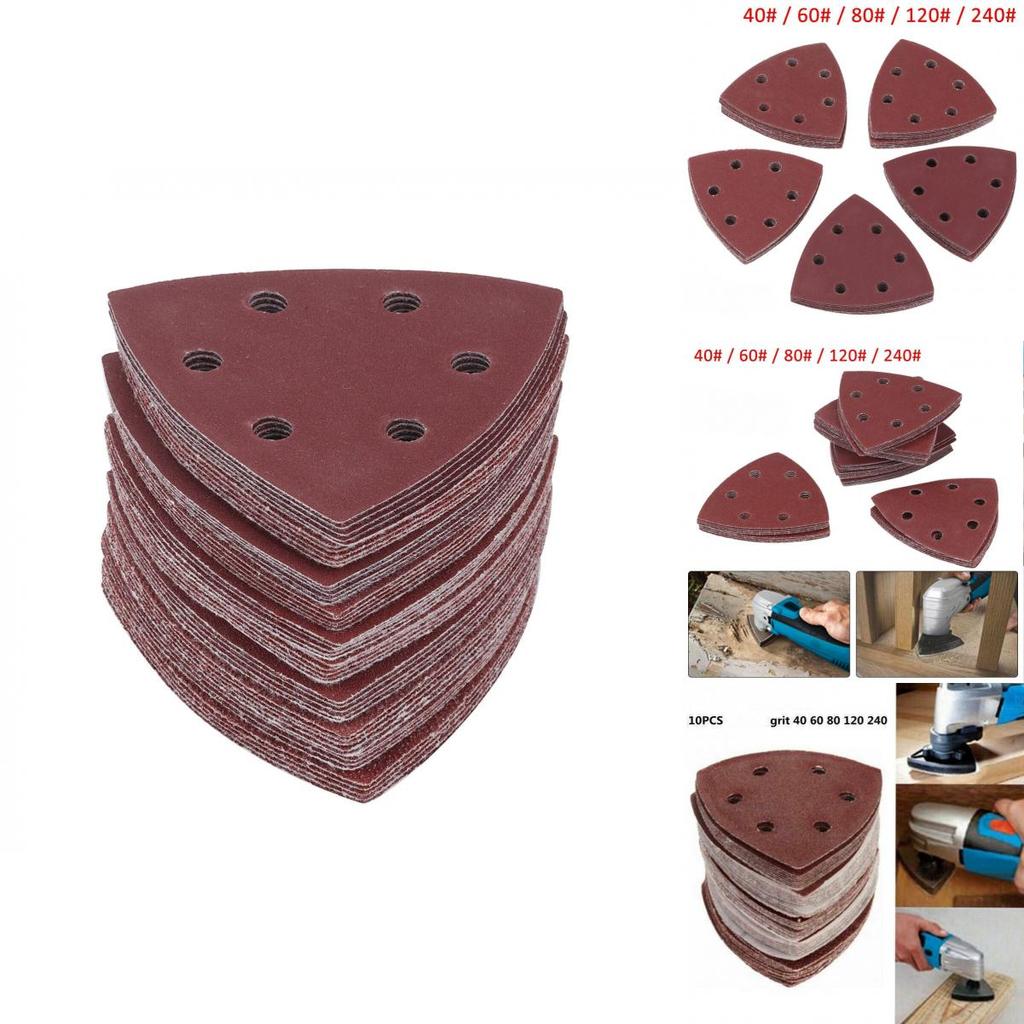 Versatile Triangle Sandpaper With Flannelette Backing 6 Holes 90*90*90mm