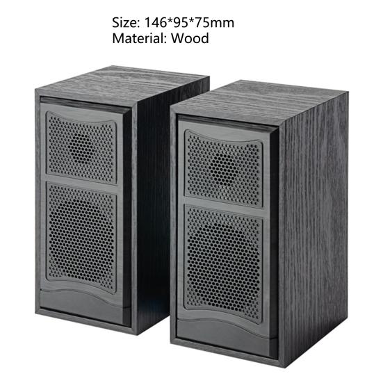 1 Pair Computer Speakers USB Powered Surround Sound Natural Wood Enclosure Wired Desktop Loudspeakers for Laptop