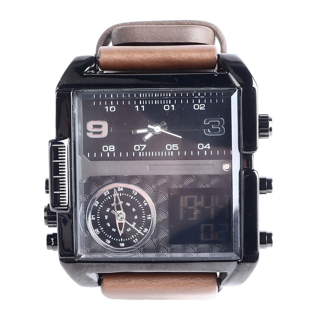 Sportuhr Großes quadratisches Zifferblatt Digitalanzeige Wasserdicht Ergonomisches Armband Outdoor-Sportuhr für