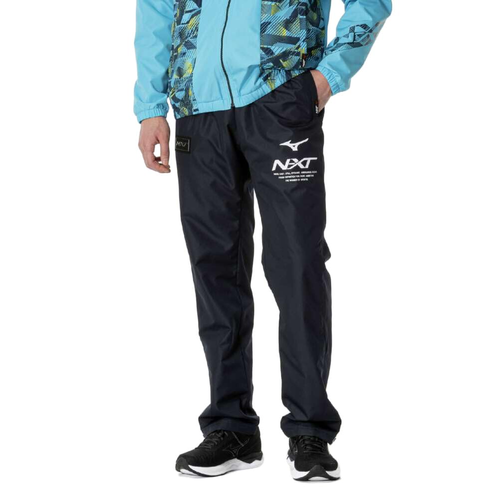 Mizuno Breath Thermo Training Warmer Deep Size M N-XT Pants, Moisture-Wicking, Water-Repellent, Windproof, 32JFB740, Navy,
