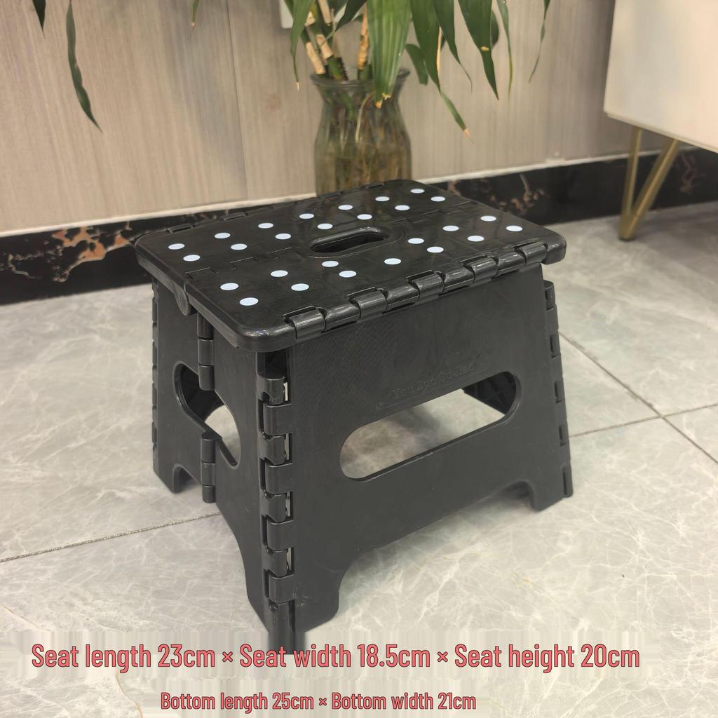 Portable Folding Cartoon Stool for Children & Adults - Durable Plastic Shoe Changing Seat