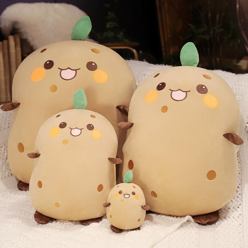 Small potato plush toy cute small keychain pendant large potato doll throw pillow