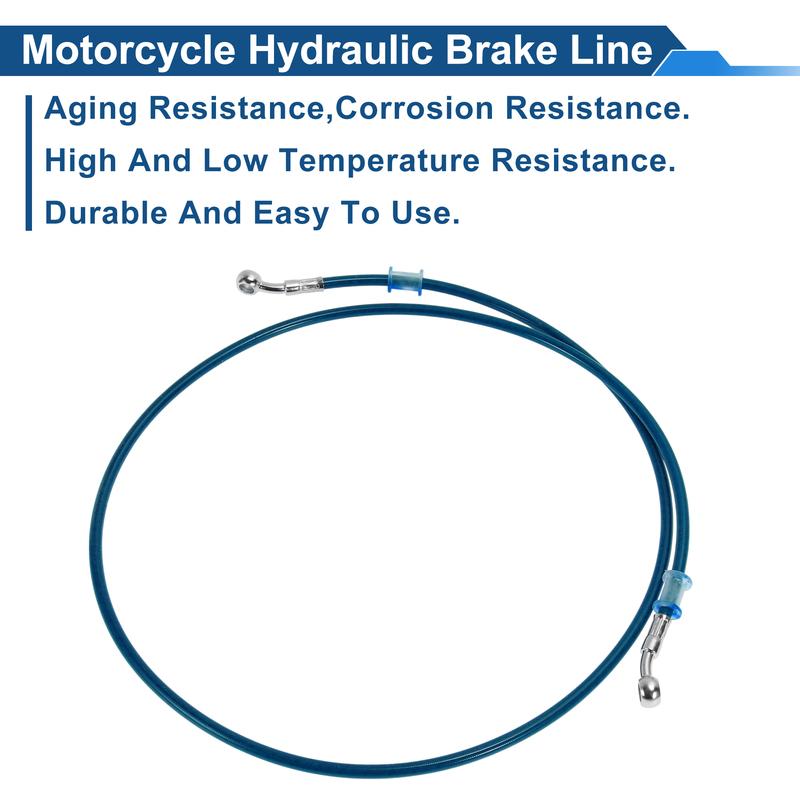 UXCELL 150cm Motorcycle Brake Clutch Oil Hose Line Blue