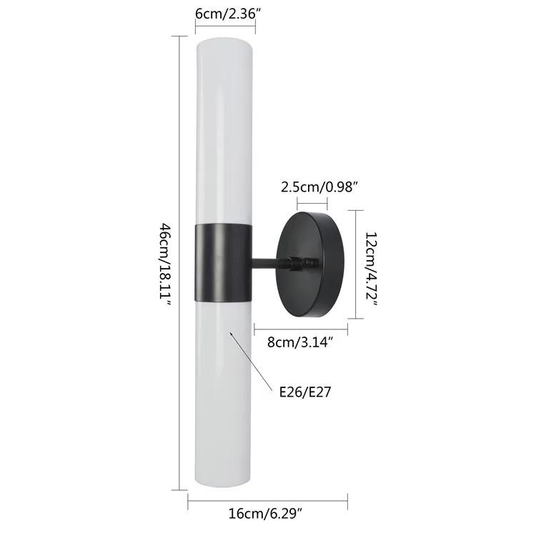 

LED Post-modern Light Luxury Wall Lamp Double-head Simple Bedroom Bedside Lamp Living Room Nordic Creative Personality Wall Lamp Without Light Source