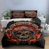 Skull, flames, text banner. Bedding sets Duvet cover sets Duvet covers Pillowcases(1 * Duvet Cover 2 * Pillowcases without duvet insert)