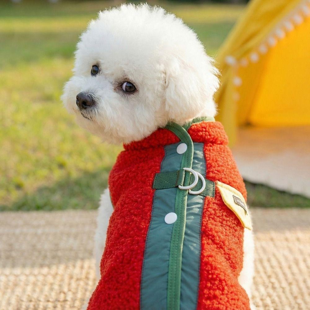 Dog Coat Warm Pet Fleece Vest Comfortable Soft Dog Jacket with D-Ring Sleeveless Dog Sweater Autumn