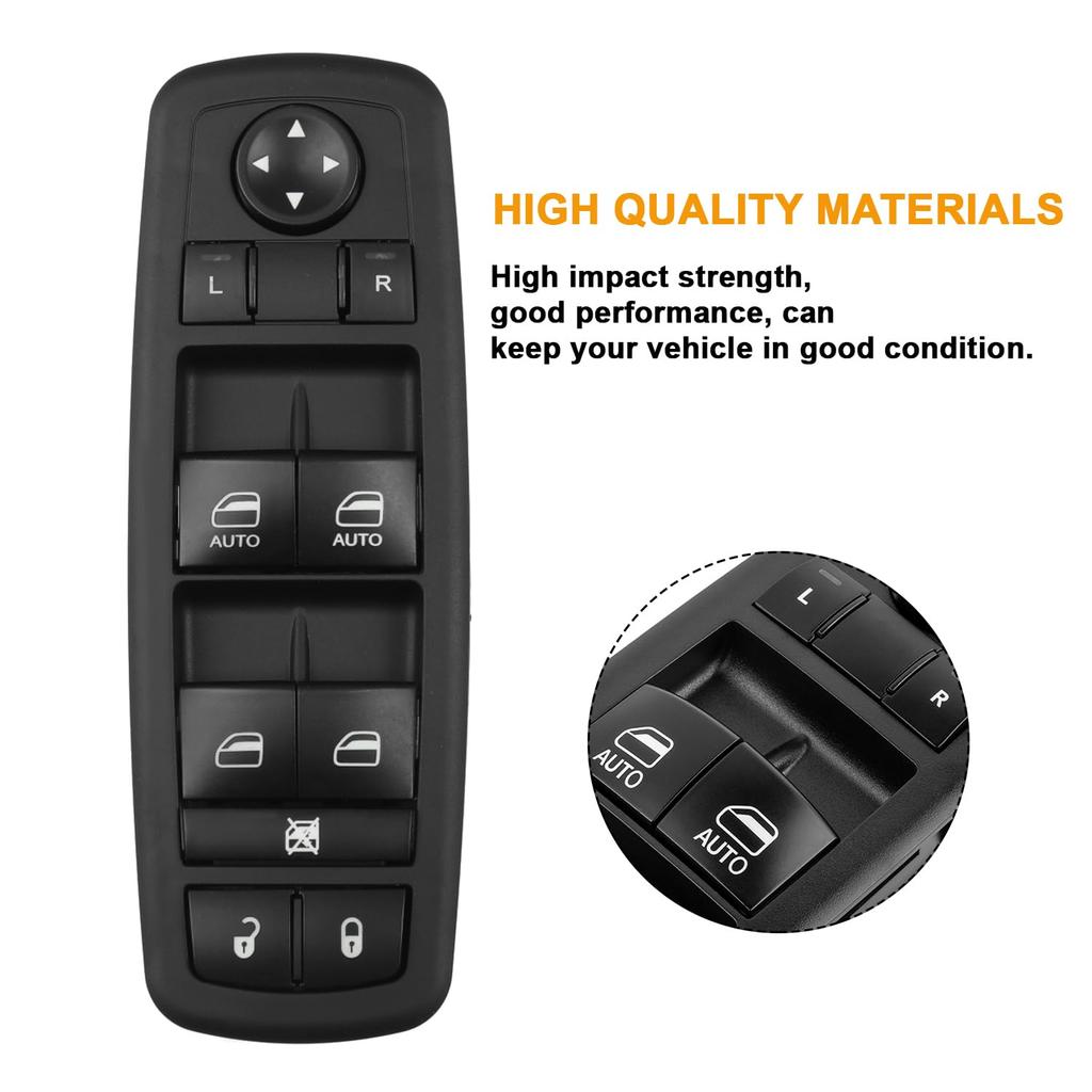 Front Left Driver Side Master Power Control Window Switch For Dodge Ram 1500 2500 3500 Truck Quad Mega Crew Cab 2009 2010 2011 2012 Replace 4602863AD