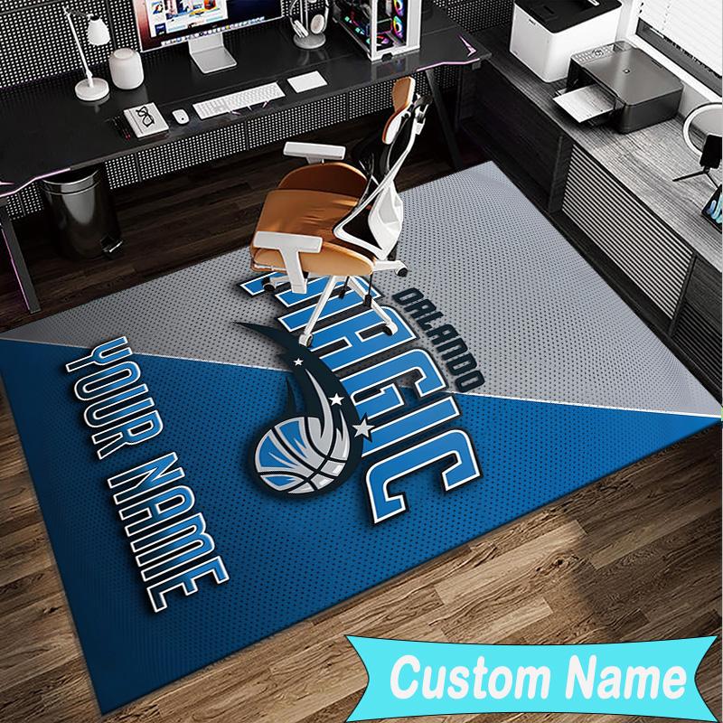 Custom Name Rug Orlando basketball Team Area Rug Suitable for Indoor And Outdoor,Carpets for Homes, Offices,Living Rooms,Home Decor,Christmas Gift