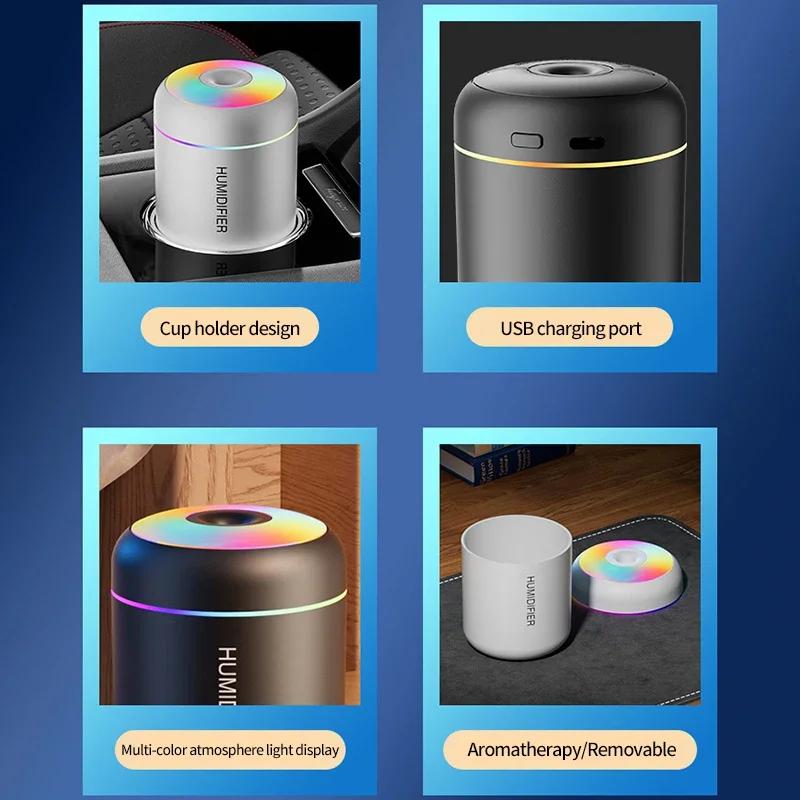 180ML Mini Air Humidifier USB Electric Aroma Diffuser Essential Oil Purifier Aromatherapy Mist Maker Lights for Car Home Bedroom