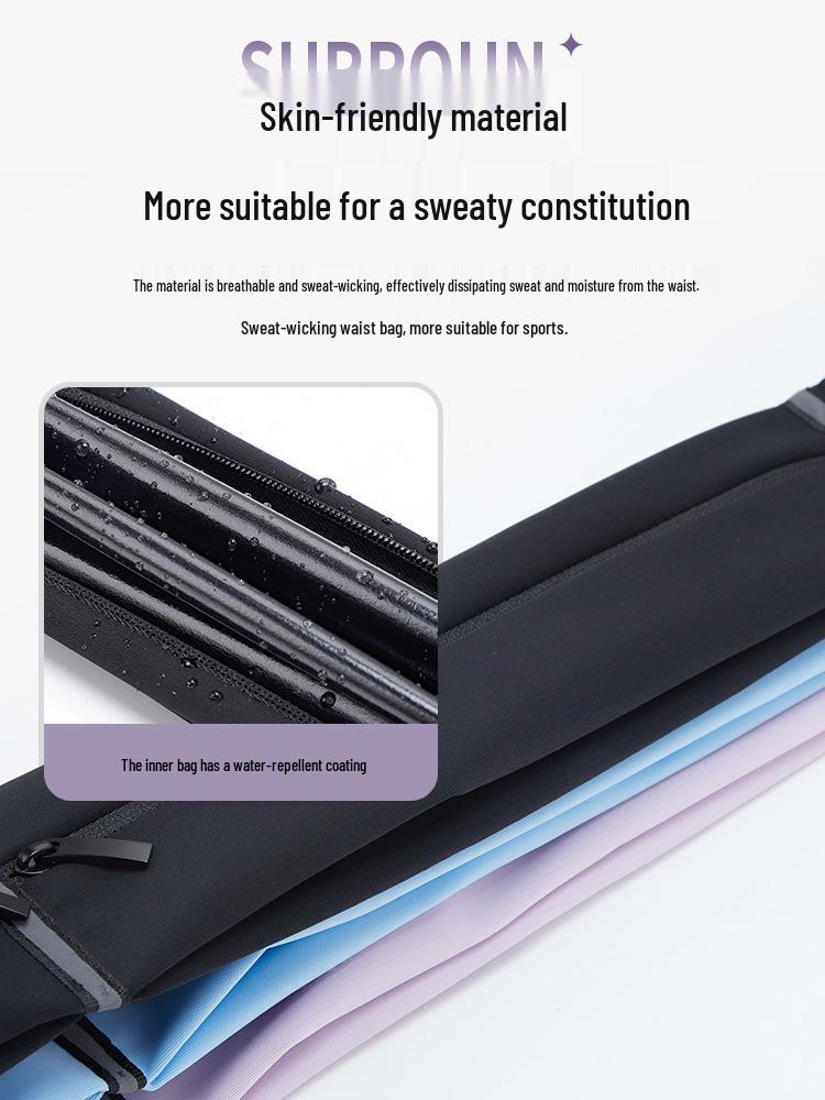 Unisex Elastic Running Waist Pack - Multi-Functional Fitness Belt for Marathon & Sports