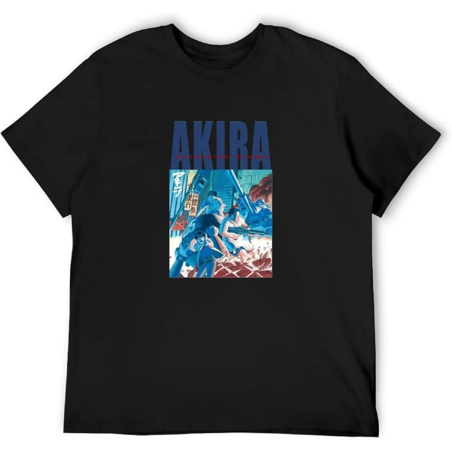 Akira Manga 1988 T-Shirt V8 White Japanese Otomo Cotton Black S