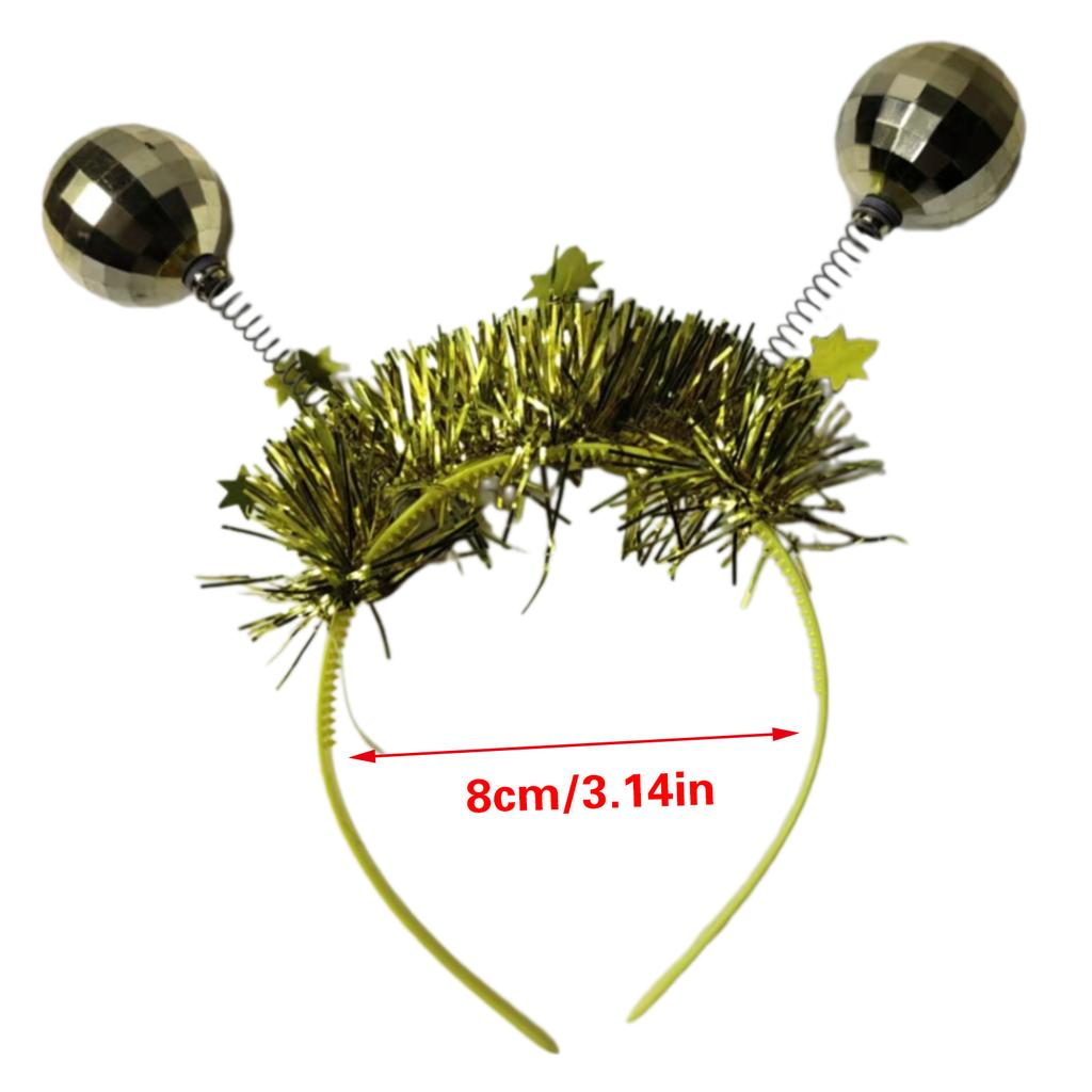 Star Headband Disco Photo Props Fun Headband Party Blingbling Karaoke Party Hair Hoop Tinsel for Christmas Stage
